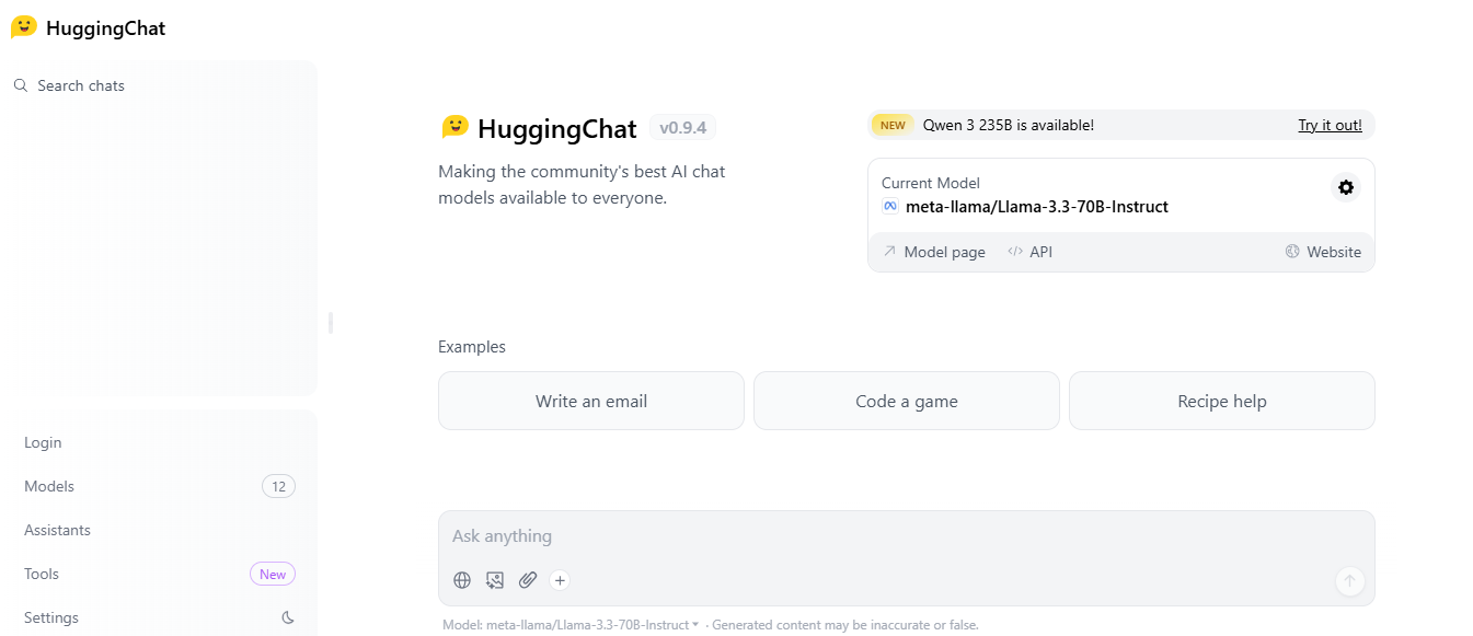 hugging chat - gemini alternatives