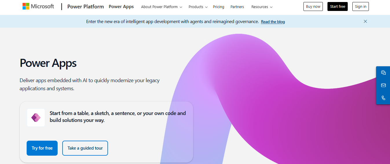 MS power apps - AI App Builder 