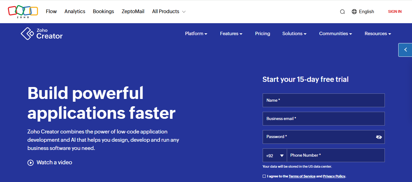 zoho - AI Application Development