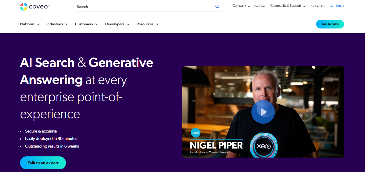 coveo - Enterprise Generative AI Tools