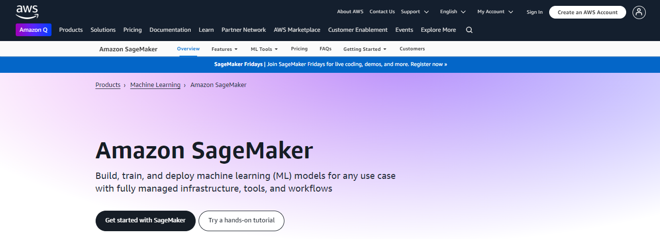 SageMaker - Top AI Cloud Business Management Platform Tools