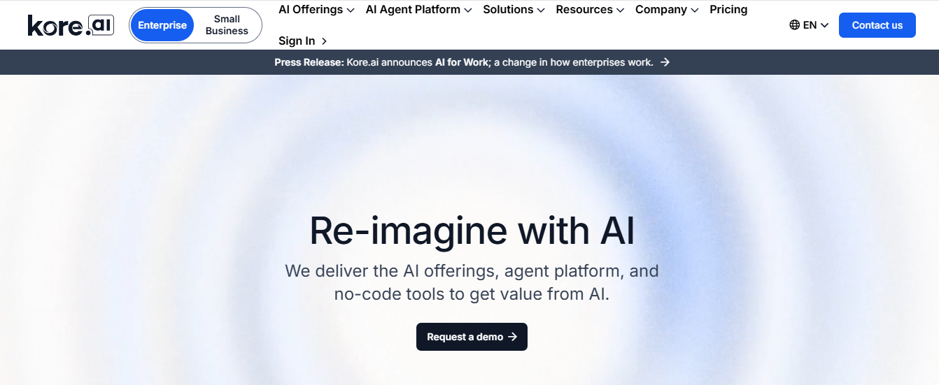 kore ai - Amazon Lex Alternatives