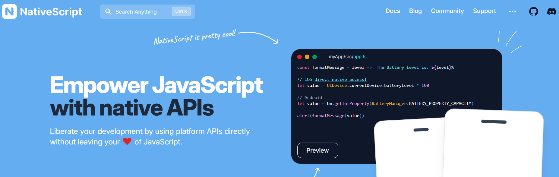 Native Scripts - Mobile App Development Frameworks