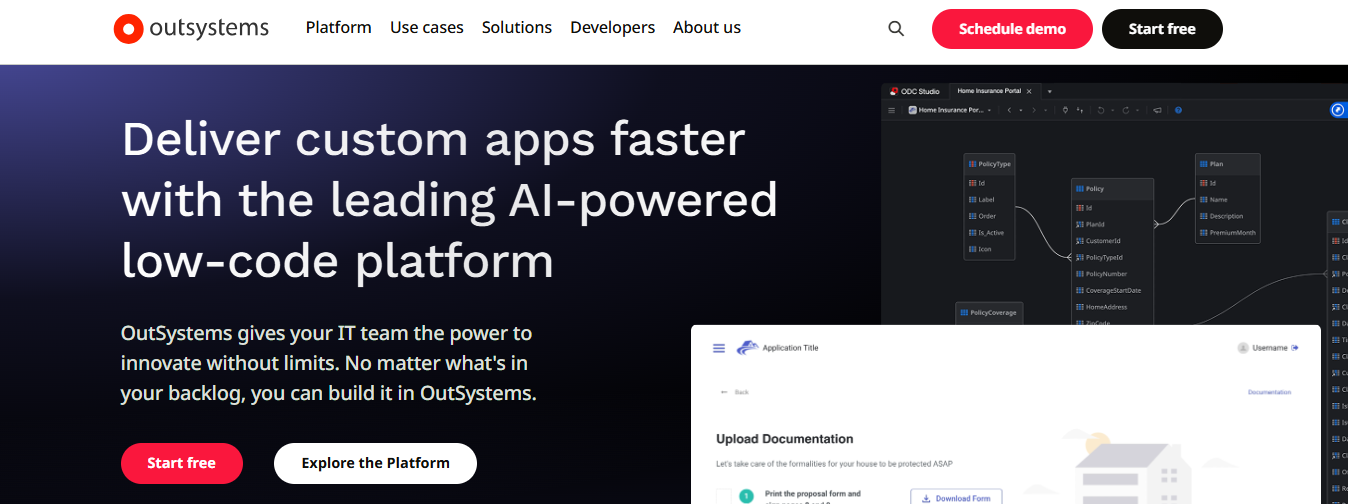 outsystems - Best No-Code App Builders