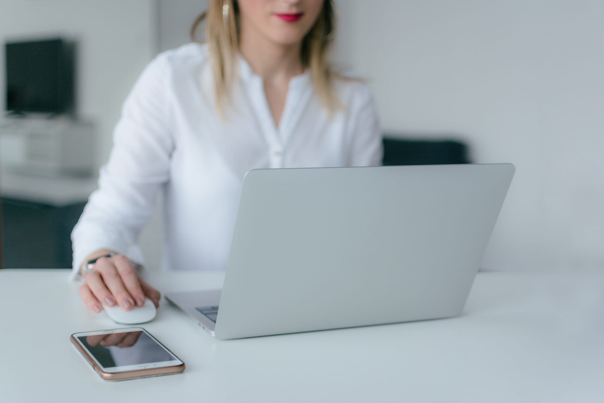 Woman Using Laptop -