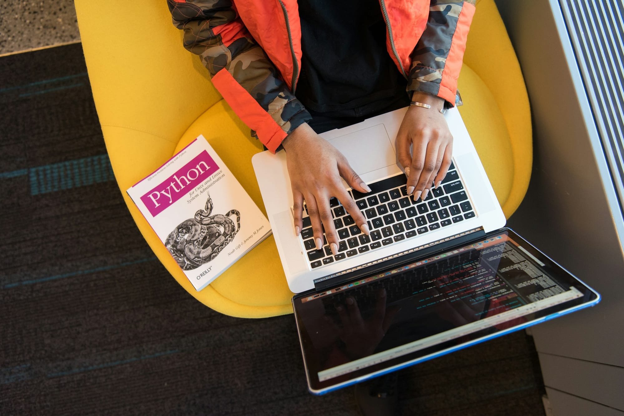 woman with her coding laptop - Artificial Intelligence in Web Applications