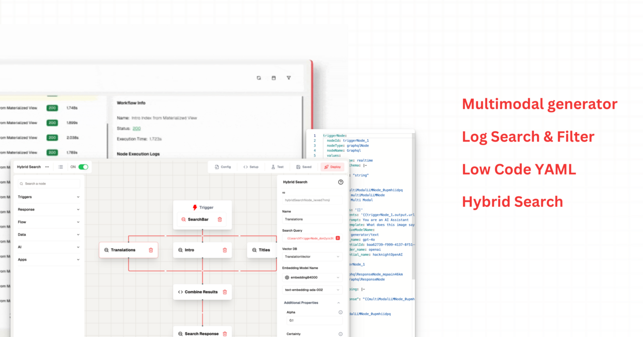 Multimodal Generator, Low Code, Hybrid Search and Logs Improvements